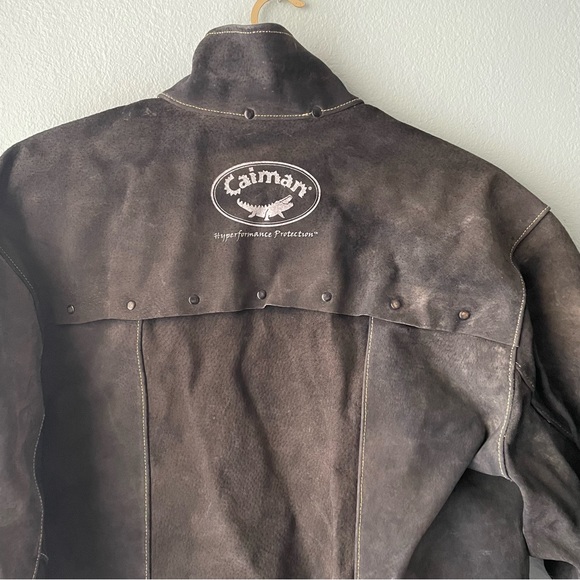 Caiman | Boarhide Black Leather Welding Jacket - Picture 10 of 13